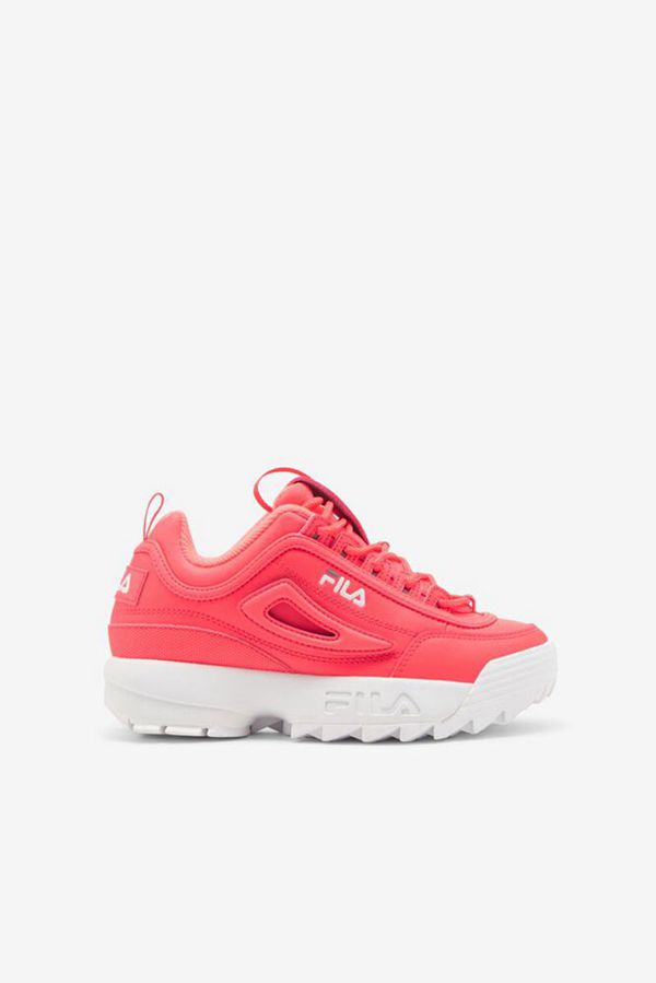 Fila Disruptor 2 Logo Reveal Boy's Sneakers - Tomato,NZ 891-86054